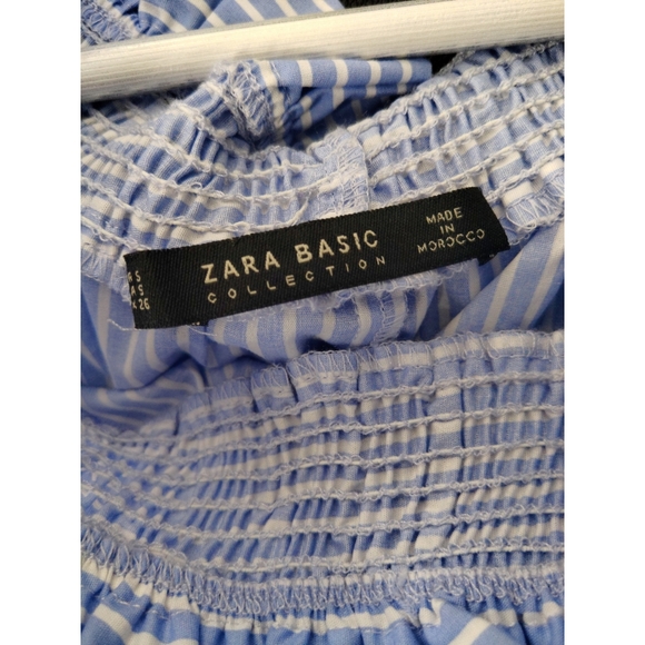 Zara Striped Crop Top With Back Tie - Picture 3 of 3